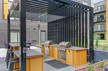 Outdoor kitchens with grilling stations